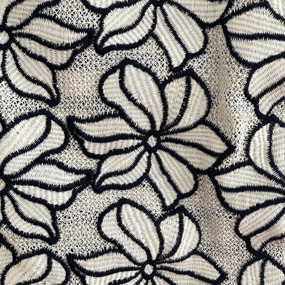 Maeve Black and Cream Floral and Striped Top - Picture 3 of 7